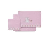 various Juego De Sábanas para Mini Cuna 50 x 80 cm,Sábana de Bebe Invierno Tipo Coralina Extrasuave (Bajera+encimera+Funda Almohada) (Honey Bear Rosa)