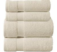 various Juego de Toallas de Beige Premium de 4 Piezas 100% Algodón de 500gsm, Ideal para baño y Piscina, Resistentes, Suaves y Absorbentes(2xDucha 70x130cm, 2xLavado 50x90cm)