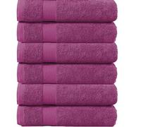 various Juego de Toallas de Malva Premium de 6 Piezas 100% Algodón de 500gsm, Ideal para baño y Piscina, Resistentes, Suaves y Absorbentes(6xLavado 50x90cm)