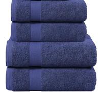 various Juego de Toallas de Marino Premium de 4 Piezas 100% Algodón de 500gsm, Ideal para baño y Piscina, Resistentes, Suaves y Absorbentes(2xDucha 70x130cm, 2xLavado 50x90cm)