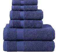 various Juego de Toallas de Marino Premium de 6 Piezas 100% Algodón de 500gsm, Ideal para baño y Piscina, Resistentes, Suaves y Absorbentes(2xDucha, 2xLavadoy 2xTocador)