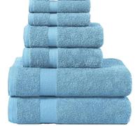 various Juego de Toallas de Tuquesa Premium de 6 Piezas 100% Algodón de 500gsm, Ideal para baño y Piscina, Resistentes, Suaves y Absorbentes(2xDucha, 2xLavadoy 2xTocador)