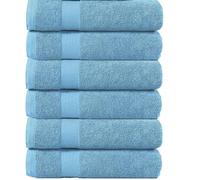 various Juego de Toallas de Tuquesa Premium de 6 Piezas 100% Algodón de 500gsm, Ideal para baño y Piscina, Resistentes, Suaves y Absorbentes(6xLavado 50x90cm)