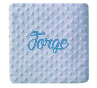 various Manta Bebé Personalizada con Nombre Bordado, 80x110 cm, Mantita Suave y Cálida para Recién Nacido, Microfibra Confortable para Cuna y Cochecito, Regalo Original para Bebé (Azul)