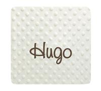 various Manta Bebé Personalizada con Nombre Bordado, 80x110 cm, Mantita Suave y Cálida para Recién Nacido, Microfibra Confortable para Cuna y Cochecito, Regalo Original para Bebé (Beige)