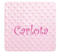 various Manta Bebé Personalizada con Nombre Bordado, 80x110 cm, Mantita Suave y Cálida para Recién Nacido, Microfibra Confortable para Cuna y Cochecito, Regalo Original para Bebé (Rosa)
