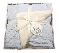 various Manta Burbujas con Borreguillo para bebés,Manta para recién Nacidos Mantitas para Bebes Suave y Confortable Cálida niña y niño Mantas para Todas Las Estaciones (Azul, 80x110)…