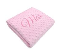 various Manta de Bebe Personalizado con su Nombre Bordado, Manta de copito (Rosa)
