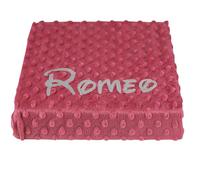 various Manta de Bebes 0.80 x 1.10 m Manta para recién Nacidos Personalizado con su Nombre Bordado, Mantitas para Bebes Suave y Confortable Cálida niños Regalos Padres Primerizos (Granate)