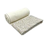 various Manta para Bebé Recién Nacido Algodón 100%, Arrullo para Verano y Entretiempo, Toquilla de Tejido Plumeti (Estampado Beige Flor)
