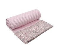 various Manta para Bebé Recién Nacido Algodón 100%, Arrullo para Verano y Entretiempo, Toquilla de Tejido Plumeti (Estampado Rosa Flor)