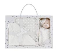 various Manta para bebés, 0.80 x 1.10 m Manta y Dou Dou Osito para recién Nacidos Mantitas para Bebes Suave y Confortable Cálida niña y niño Mantas para Todas Las Estaciones (Blanco)