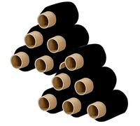 Various Mini Film Transparente o Negro Estirable para Embalar, Película Adhesiva 260 grs x 100 mm,Envoltura Elástica Transparente por Cajas de Embalaje de Paquetes (Mini Film Negro, rollo 12)