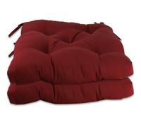 various Pack 2 Cojines para Silla，Cojin de Asiento Decorativo Funda de Poliéster y Relleno de Fibra Hueca 50x50x5cm,Ideal para Comedor, Terraza, Salón y Restaurante,Color Rojo