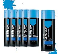 various Pintura Spray Azul Cralo de 400 ml Adecuado para las Superficies de Metal, Madera y Plástico Pack de 6 Unidad