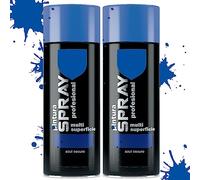 various Pintura Spray Azul Oscuro de 400 ml Adecuado para las Superficies de Metal, Madera y Plástico Pack de 2 Unidad