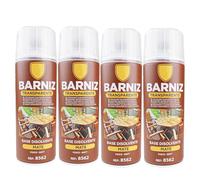 various Pintura Spray Barniz Mate de 400 ml Adecuado para las Superficies de Metal, Madera y Plástico Pack de 4 Unidad
