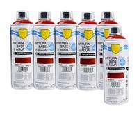 various - Pintura Spray Base Agua 400ml,Ecológica y Sin Olor,Para Muebles,Metal,Plástico y Madera,Colores Duraderos,Cobertura Uniforme - Rojo Rubi,6 unidad