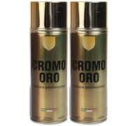 various-Pintura Spray Especial Cromo Oro Multicolor Profesional 400ml Adecuado Metal Madera y Plástico Pack de 2 unidad