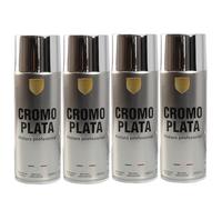 various-Pintura Spray Especial Cromo Plata Multicolor Profesional 400ml Adecuado Metal Madera y Plástico Pack de 4 unidad