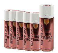 various-Pintura Spray Especial Oro Rosa Multicolor Profesional 400ml Adecuado Metal Madera y Plástico Pack de 6 unidad
