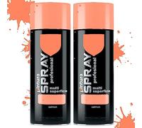 various Pintura Spray Rojo Salmon 400 ml Adecuado para las Superficies de Metal, Madera y Plástico Pack de 2 Unidad