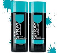 various Pintura Spray Turquesa de 400 ml Adecuado para las Superficies de Metal, Madera y Plástico Pack de 2 Unidad