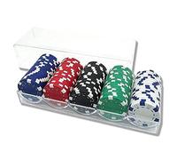 various Poker Set Ficha 100 Juego Fichas de Texas Hold'em para Contar Marcadores Matemáticos Aprender Fichas de Póquer, 5 Colores