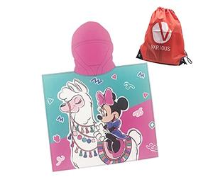 various Poncho Toalla de niño Infantil de baño y Playa con Capucha Diseño de Disney Minnie Licencia Oficial Disney (8132)