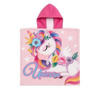 various Poncho Toalla Infantil con Capucha 50 x 100 cm, Toalla de Microfibra Rosa Diseño Unicornio para Playa, Piscina y Baño