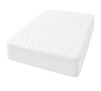 Various Protector de Colchón Acolchado 150 x 190/200 cm Impermeable, Cubrecolchón Transpirable para Cama 150, Capa TPU, Faldón Elástico 30 cm, Blanco