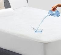 Various-Protector De Colchón Rizo Impermeable 160 x 190/200 x 30cm,Funda de Colchón Rizo 100% algodón 165 gsm, Elástico En Todo El Contorno,Transpirable,Absorbente
