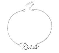 various Pulsera Mujer con Nombre Acero Inoxidable-Brazalete Nombre Personalizado Plateado para Mujer-Regalos Personalizados para Mujer Madres Niña Parejas, Mejor Amiga-Rocia