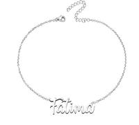 various Pulsera Mujer con Nombre Acero Inoxidable-Brazalete Nombre Personalizado Plateado para Mujer-Regalos Personalizados para Mujer Madres Niña Parejas, Mejor Amiga-Fatima