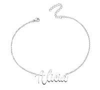 various Pulsera Mujer con Nombre Acero Inoxidable-Brazalete Nombre Personalizado Plateado para Mujer-Regalos Personalizados para Mujer Madres Niña Parejas, Mejor Amiga-Alicia