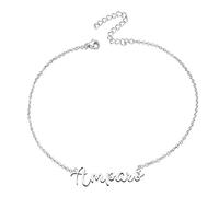 various Pulsera Mujer con Nombre Acero Inoxidable-Brazalete Nombre Personalizado Plateado para Mujer-Regalos Personalizados para Mujer Madres Niña Parejas, Mejor Amiga-Amparo