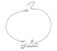various Pulsera Mujer con Nombre Acero Inoxidable-Brazalete Nombre Personalizado Plateado para Mujer-Regalos Personalizados para Mujer Madres Niña Parejas, Mejor Amiga-Julia