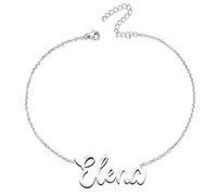 various Pulsera Mujer con Nombre Acero Inoxidable-Brazalete Nombre Personalizado Plateado para Mujer-Regalos Personalizados para Mujer Madres Niña Parejas, Mejor Amiga-Elena