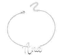 various Pulsera Mujer con Nombre Acero Inoxidable-Brazalete Nombre Personalizado Plateado para Mujer-Regalos Personalizados para Mujer Madres Niña Parejas, Mejor Amiga-Ana