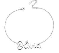 various Pulsera Mujer con Nombre Acero Inoxidable-Brazalete Nombre Personalizado Plateado para Mujer-Regalos Personalizados para Mujer Madres Niña Parejas, Mejor Amiga-Olivia