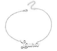 various Pulsera Mujer con Nombre Acero Inoxidable-Brazalete Nombre Personalizado Plateado para Mujer-Regalos Personalizados para Mujer Madres Niña Parejas, Mejor Amiga-Laura