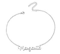 various Pulsera Mujer con Nombre Acero Inoxidable-Brazalete Nombre Personalizado Plateado para Mujer-Regalos Personalizados para Mujer Madres Niña Parejas, Mejor Amiga-Margarita