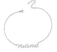 various Pulsera Mujer con Nombre Acero Inoxidable-Brazalete Nombre Personalizado Plateado para Mujer-Regalos Personalizados para Mujer Madres Niña Parejas, Mejor Amiga-Mostserrat