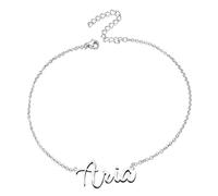 various Pulsera Mujer con Nombre Acero Inoxidable-Brazalete Nombre Personalizado Plateado para Mujer-Regalos Personalizados para Mujer Madres Niña Parejas, Mejor Amiga-Aria