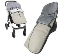 Various - Saco de Silla de Paseo Universal de Polipiel con Forro de Polar Térmico, Impermeable y Suave, Saco de Abrigo para Carrito de Bebé de Invierno Color Beige