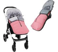 Various- Saco Silla Paseo Universal, Saco de Carro Bebé Invierno Impermeable y Transpirable Cabezal Ajustable Unisex (Rosa)