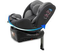 Various Silla de coche i - Size GR. 0+/1/2/3-40-150 cm-Edad: desde el nacimiento hasta los 12 años-0-36kg - Giratoria - ISOFIX (Gris)