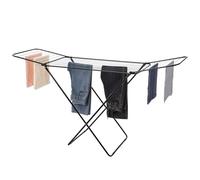 various Tendedero Plegable con Alas de Acero Aleado,Tendedero Plegable y Antideslizante para Interior y Exterior 180 x 55 x 90 cm,Ligero, Compacto, Superficie Tendido 18 m (con Alas-Negro)