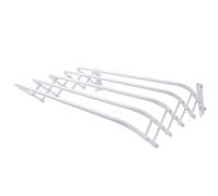 various Tendedero Plegable de Pared 80 cm, Tendedero Extensible y Abatible para Interior y Exterior, Acero Blanco Resistente, 5 Barras para Secado de Ropa, Toallas y Lavandería, Ahorra Espacio