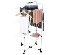 various Tendedero Torre, Tendederos Plegables de 3 Pisos, Tendedero con 4 Ruedas 360° y Diseño Plegable para Ahorrar Espacio